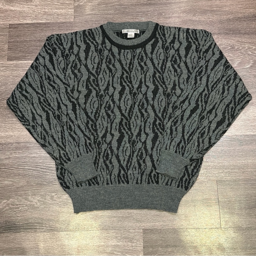 Union Bay Sweater Grunge Y2K Gray Pullover Long Sleeve Men’s Medium